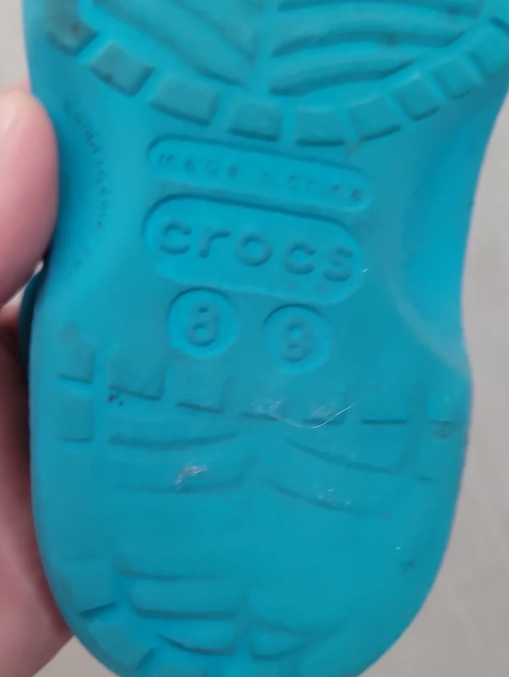 Crocs Kids Toddler Clogs Size 8/9 Blue Water Beach Pool Shoes